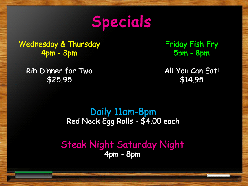 All you Can Eat Specials
